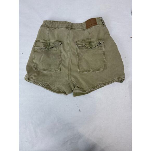 American Eagle Highest Rise 90s Boyfriend Shorts Olive Green Grunge Size 0 - Picture 2 of 8